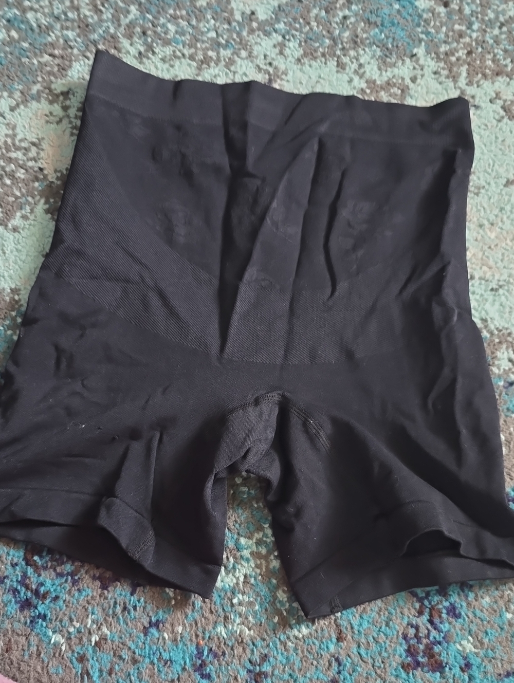 Maternity High-Waist Black Shaping Shorts